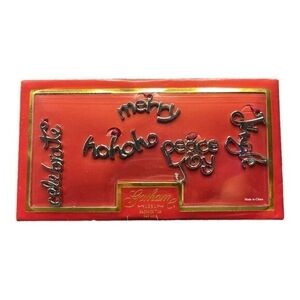 Gorham Set of 5 Silver Christmas Gift Ties Wine Bottle Tree Decor New in Box